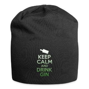Keep Calm And Drink Gin T-Shirt - Funny Drinking - Jersey Beanie - black - Front