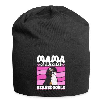 Bernedoodle Hund - Jersey-Beanie - Schwarz - Vorne