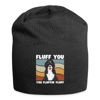 Bernedoodle Dog - Jersey Beanie - black - Front