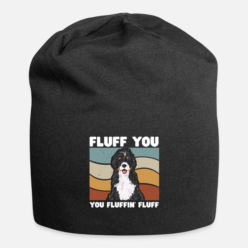 Chien Bernedoodle - Bonnet en jersey - noir