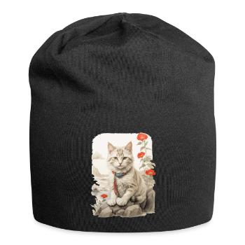 Hauskatzen Besitzer Niedliche Katze Katzen Dame - Jersey-Beanie - Schwarz - Vorne