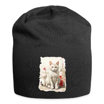Hauskatzen Besitzer Niedliche Katze Katzen Dame - Jersey-Beanie - Schwarz - Vorne