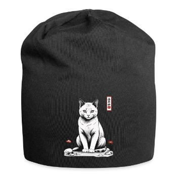 Asian Cat Cute Pet Love - Jersey Beanie - black - Front