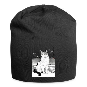 Hauskatzen Besitzer Niedliche Katze Katzen Dame - Jersey-Beanie - Schwarz - Vorne