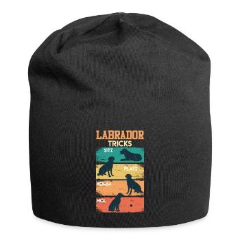 Labrador Tricks Sture Labrador Hunde Labrador - Jersey-Beanie - Schwarz - Vorne