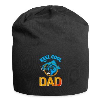 Reel cool Dad Fishing - Jersey Beanie - black - Front