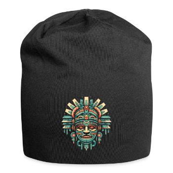 Aztekische Krieger Maske Maya Kultur Antike - Jersey-Beanie - Schwarz - Vorne