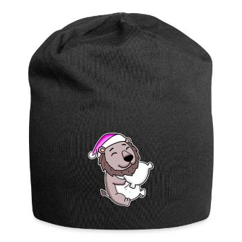 Leo Tired Sleeping Sleeping Girl - Jersey Beanie - black - Front