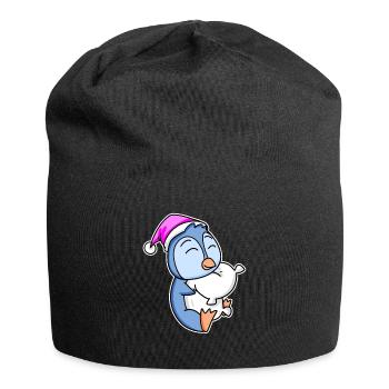 Penguin Tired Sleeping Sleeping Girl - Jersey Beanie - black - Front