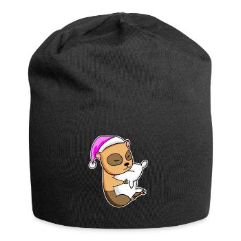 Guinea Pig Tired Sleeping Sleeping Girl - Jersey Beanie - black - Front
