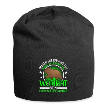 Wombat marsupial être un wombat - Bonnet en jersey - noir - Devant