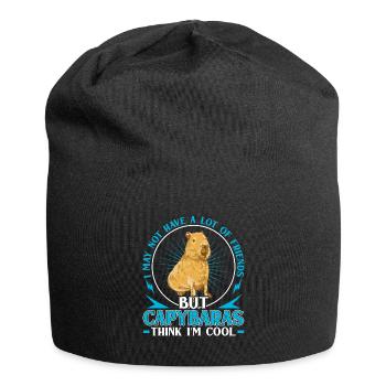 Capybara Find Me Cool Amérique du Sud Capybara - Bonnet en jersey - noir - Devant