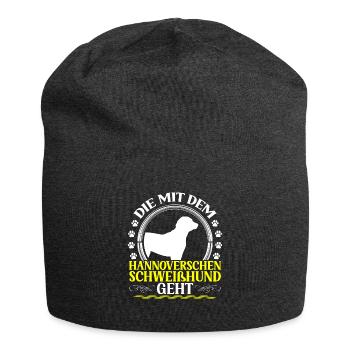 Celui avec le Chien courant de Hanovre - Bonnet en jersey - charbon - Devant