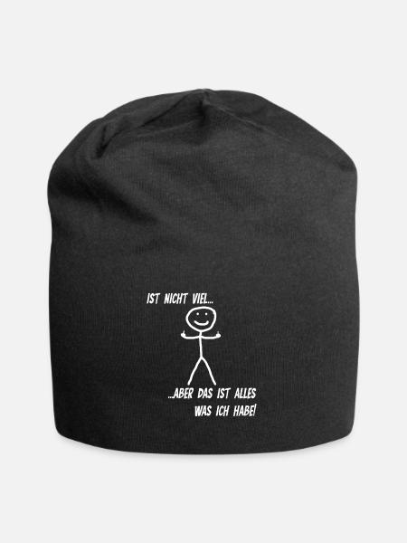 Ist nicht viel aber alles was ich hab Mittelfinger - Jersey-Beanie - Schwarz