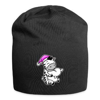 Zebra Tired Sleeping Sleeping Girl - Jersey Beanie - black - Front