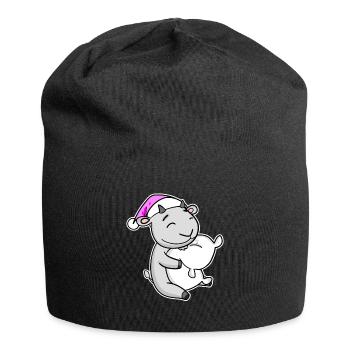 Goat Tired Sleeping Sleeping Girl - Jersey Beanie - black - Front