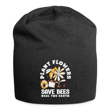 Beekeeper Heartbeat Honeycomb Love Pollination - Jersey Beanie - black - Front