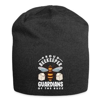 Beekeeper Heartbeat Honeycomb Love Pollination - Jersey Beanie - charcoal grey - Front