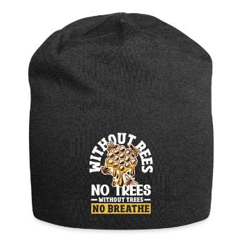 Beekeeper Heartbeat Honeycomb Love Pollination - Jersey Beanie - charcoal grey - Front