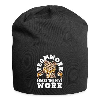 Beekeeper Heartbeat Honeycomb Love Pollination - Jersey Beanie - black - Front