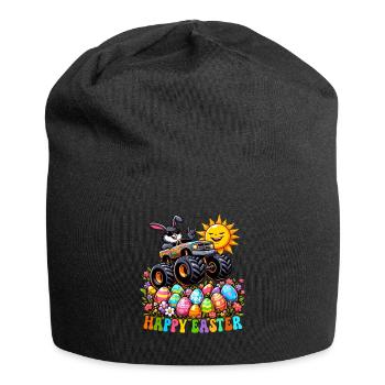 Monster Truck Boys Panier de Pâques lapin de Pâques Merry - Bonnet en jersey - noir - Devant