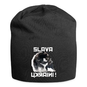 Slava Ukraini Ukraine Cadeau de soldats - Bonnet en jersey - noir - Devant
