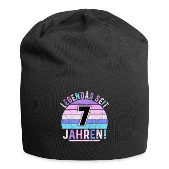 7 Years Gift 7th Birthday Boy Girl - Jersey Beanie - black - Front