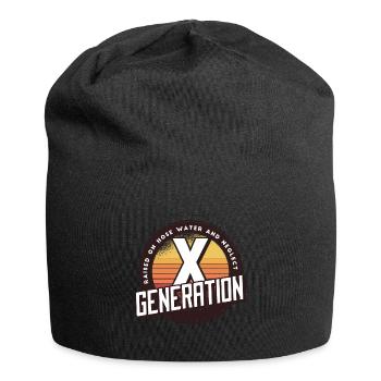Retro Gen X Raised on Hose Water and Neglect men - Jersey Beanie - black - Front