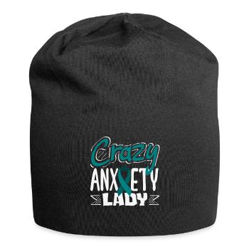 Teal Ribbon PTSD Stress Angststörung - Jersey-Beanie - Schwarz - Vorne