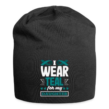 Teal Ribbon PTSD Stress Angststörung - Jersey-Beanie - Schwarz - Vorne