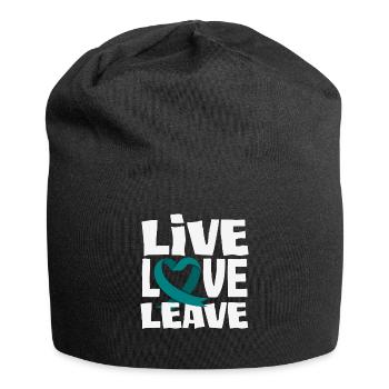 Teal Ribbon PTSD Stress Angststörung - Jersey-Beanie - Schwarz - Vorne