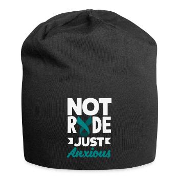 Teal Ribbon PTSD Stress Angststörung - Jersey-Beanie - Schwarz - Vorne