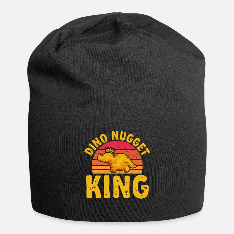 Dino Nuggets Dinosaurier Chicken Nuggets - Jersey-Beanie - Schwarz