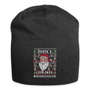 Ugly Weihnachten SANTAS LIEBLINGS Mediengestalter - Jersey-Beanie - Anthrazit - Vorne