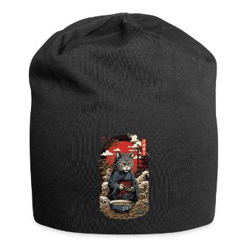 Funny Cat Mange Soupe De Nouilles Japonaises Ramen - Bonnet en jersey - noir - Devant