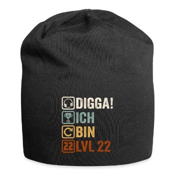22nd Birthday Gift 22nd Gamer Gamer Saying - Jersey Beanie - black - Front