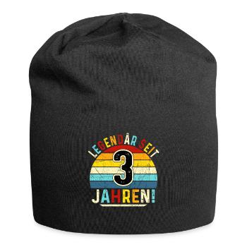 3 Years Gift 3rd Birthday Boy Girl - Jersey Beanie - black - Front