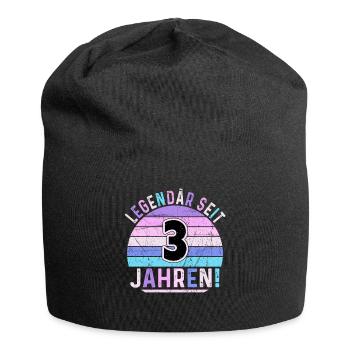 3 Years Gift 3rd Birthday Boy Girl - Jersey Beanie - black - Front