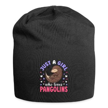 Just A Girl Who Loves Pangolins Schuppentiere - Jersey Beanie - black - Front