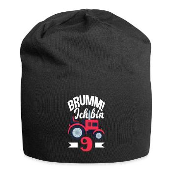 9. Geburtstag Traktor 9 Jahre Geburtstagsshirt - Jersey-Beanie - Schwarz - Vorne
