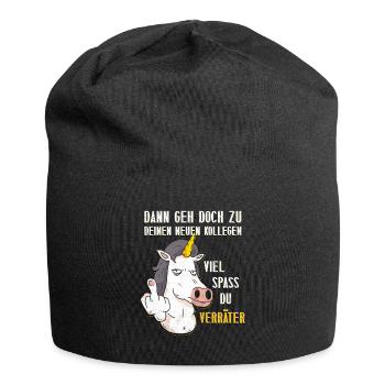Kollege Dann Geh doch zu deinen Neuen Kollegen - Jersey-Beanie - Schwarz - Vorne