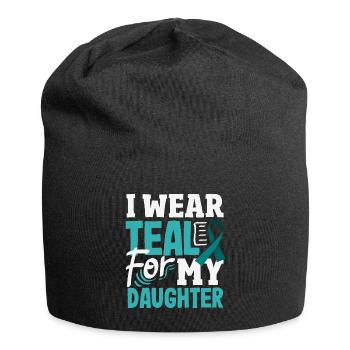 Teal Ribbon PTSD Stress Angststörung - Jersey-Beanie - Schwarz - Vorne