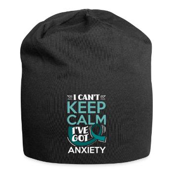 Teal Ribbon PTSD Stress Angststörung - Jersey-Beanie - Schwarz - Vorne