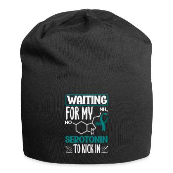 Teal Ribbon PTSD Stress Angststörung - Jersey-Beanie - Schwarz - Vorne