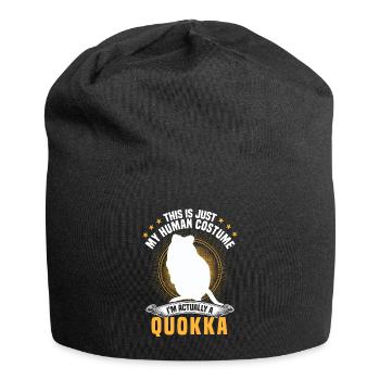 Nur ein Quokka Kostüm Beuteltier Quokka - Jersey-Beanie - Schwarz - Vorne