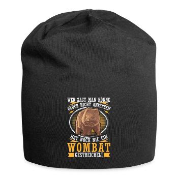Wombat caressant le marsupial australien - Bonnet en jersey - noir - Devant