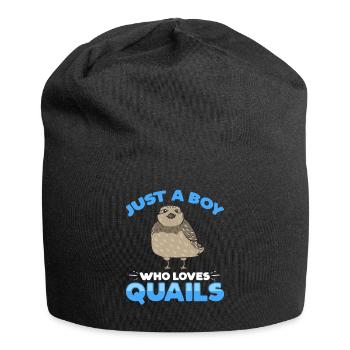 Wachtel Vogel - Jersey-Beanie - Schwarz - Vorne