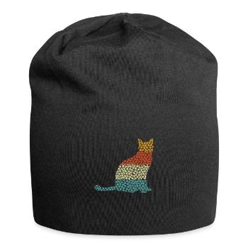 Katze - Jersey-Beanie - Schwarz - Vorne