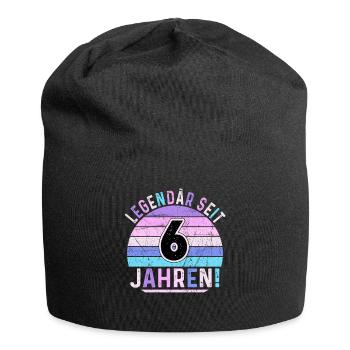 6 Years Gift 6th Birthday Boy Girl - Jersey Beanie - black - Front