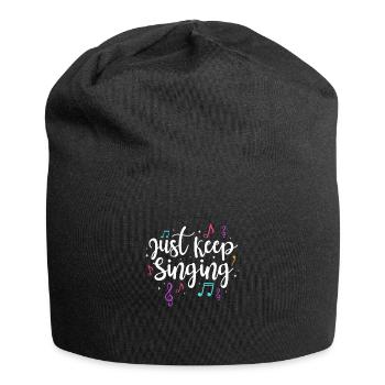 Chanteur chanteur chanteur musicien cadeau - Bonnet en jersey - noir - Devant